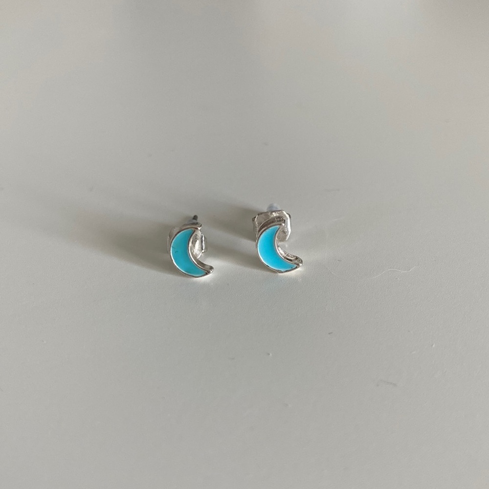 Blue moon earrings